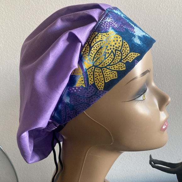 light weight Batik bouffant hair cover medical scrub hat - Picture 3 of 6